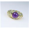 Image 3 : Charismatic Amethyst and Aquamarine Dome Ring