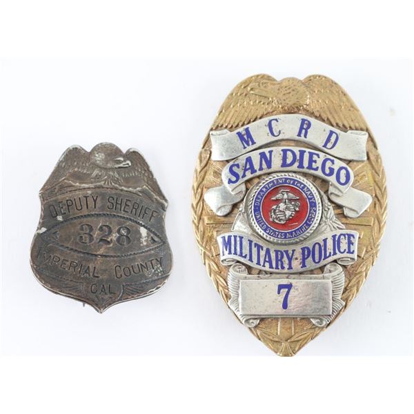 Collection of 2 Vintage Badges