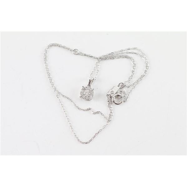 Ladies Diamond Halo Pendant