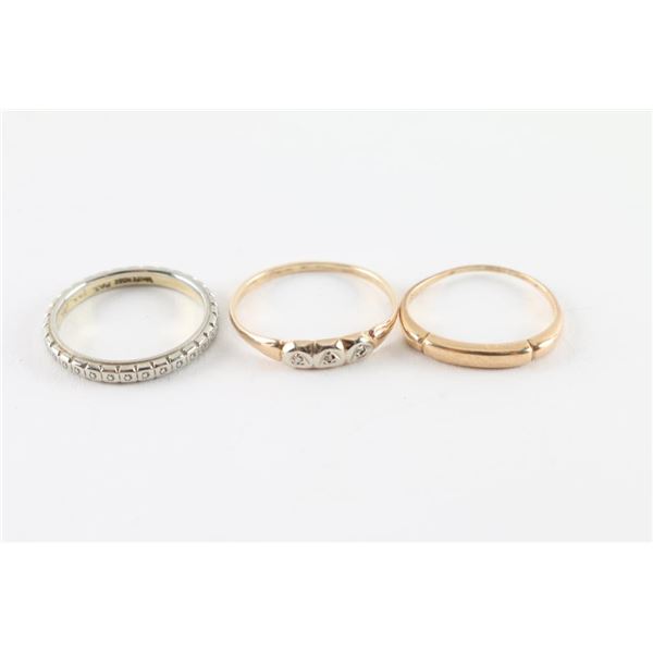 Lot of 3 Antique Gold Bands