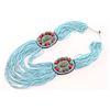 Image 1 : Ethnic Blue Beaded Necklace