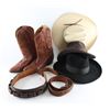 Image 1 : Western Lot - Boots, Hats and Belts