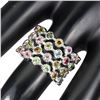 Image 3 : Natural Multi Color Tourmaline Ring