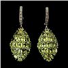 Image 1 : Natural  Green Peridot & Sapphire Earrings