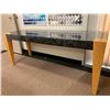Image 2 : MODERN BIRDSEYE MAPLE & BLACK FINISH CONSOLE TABLE - APPROX. 8FT X 2FT X 2 1/2FT