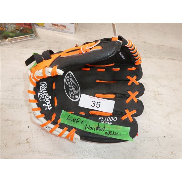 new left-handed Rawlings ball glove