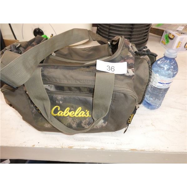 Cabela's bag w/ contents: hooks, lures, etc