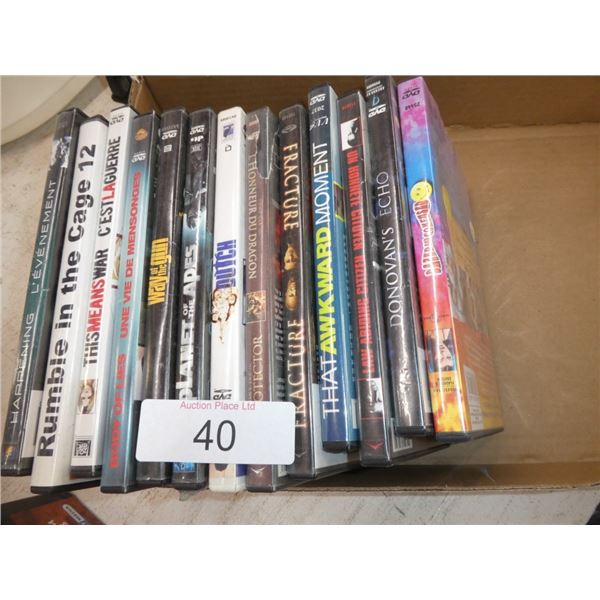 assorted DVDs
