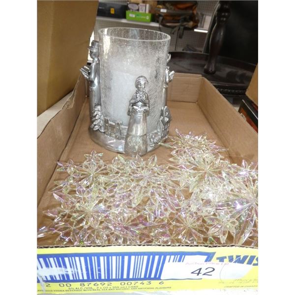 remote control LED candle, decorative snowflakes