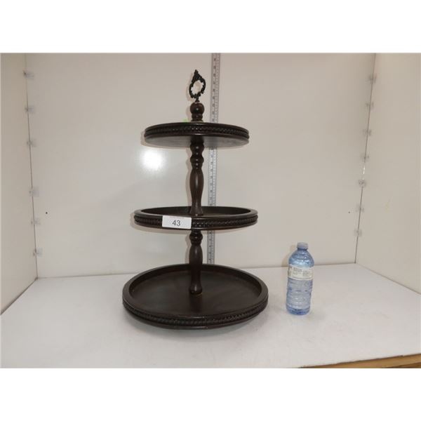 wooden 3-tier display/serving tray