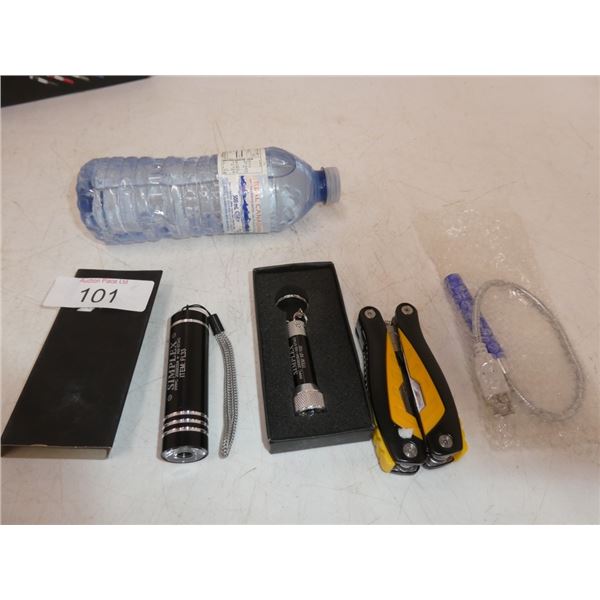flashlights, pocket/utility knife