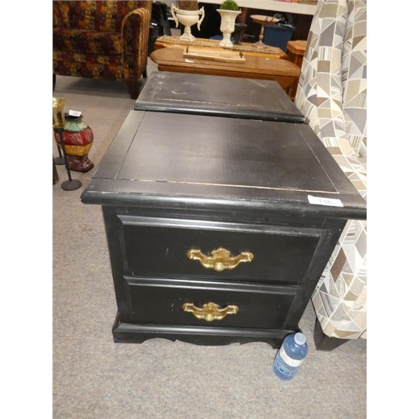 wooden 2-drawer side/end tables