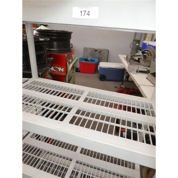 plastic 4-tier shelving unit