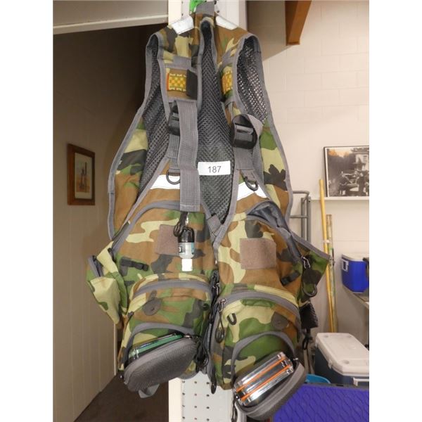 fishing vest w/ contents