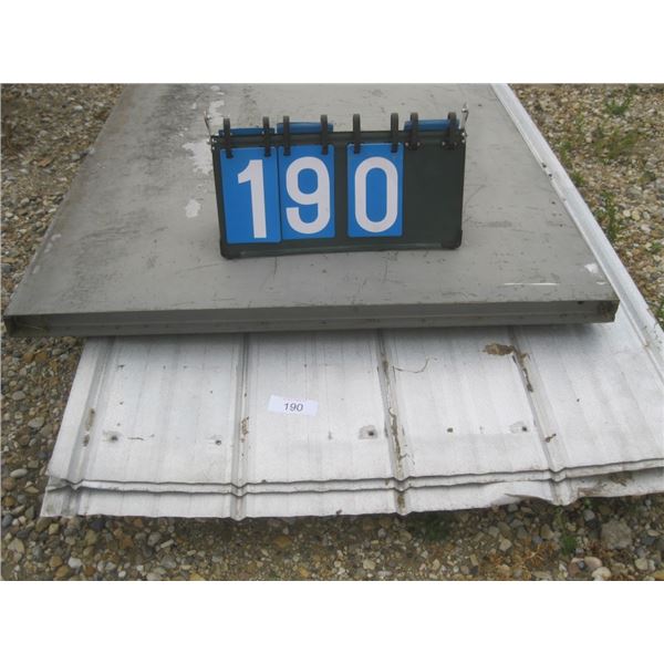 Metal Door 79" x 35.5" x 2" & 6pcs used tin