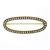 Image 2 : Antique Victorian 14K Yellow Gold Fine Curved Long Oval Seed Pearl Brooch Pin