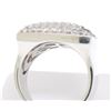 Image 7 : Large 18k White Gold 3.60 ctw Black & White Diamond Square Cushion Ladies Ring