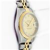 Image 3 : Rolex Ladies 2T 18K Yellow Gold And Stainless Steel Factory Champagne Diamond Wa