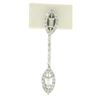 Image 3 : NEW 18k White Gold 0.95 ctw Round Baguette Diamond Drop Dangle Marquise Earrings