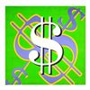 Image 1 : Dollar Sign (Green Classic) by Steve Kaufman (1960-2010)