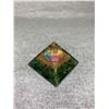 Image 2 : GREEN QUARTZ ORGONITE PYRAMID RETAIL $349 APPROX 3"X2"