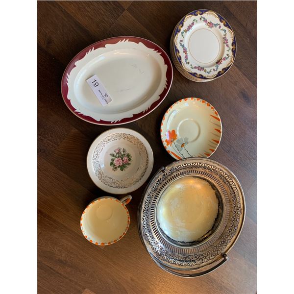 Misc. China Approx. 15pcs and Silver Plate