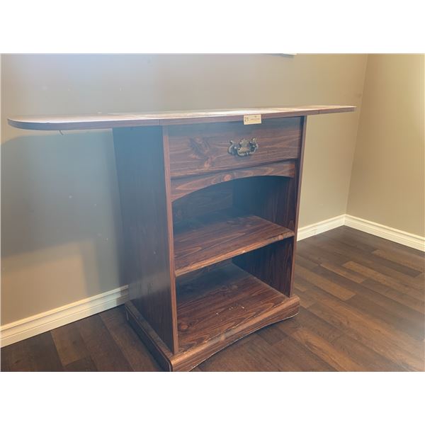 Antique Microwave Stand w/ Drawer 47L x 17W x 33H