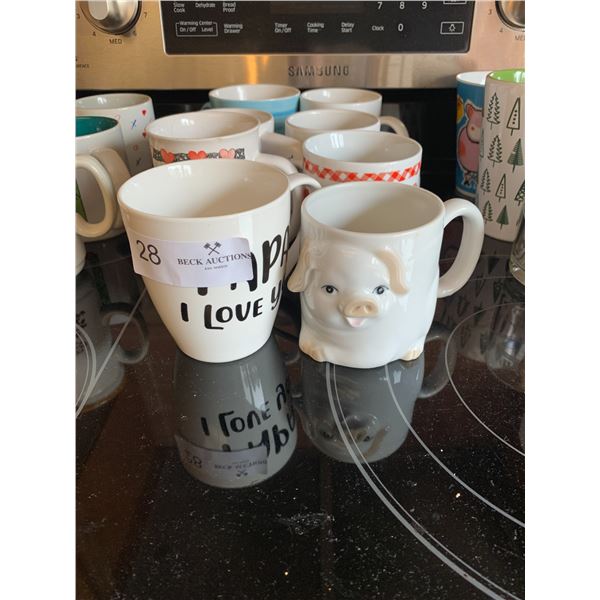 Set of 8 Assorted Coffee Mugs