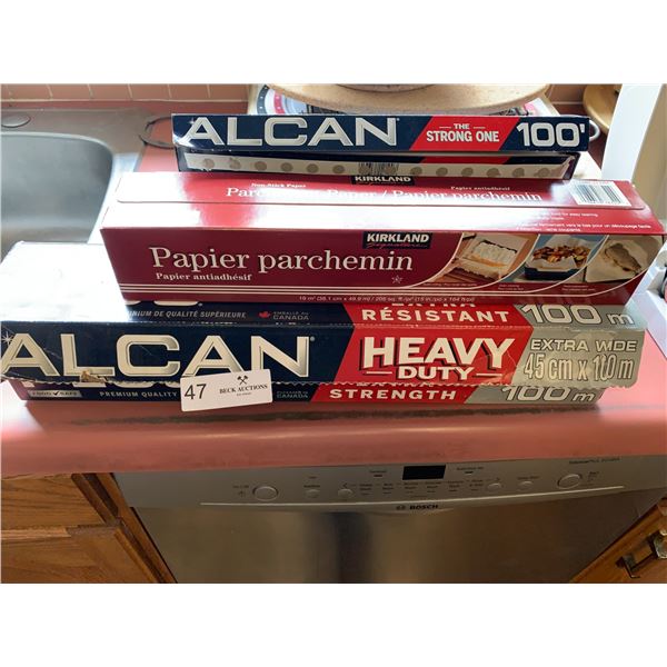 Lot of Aluminum Foil & Cling Wrap