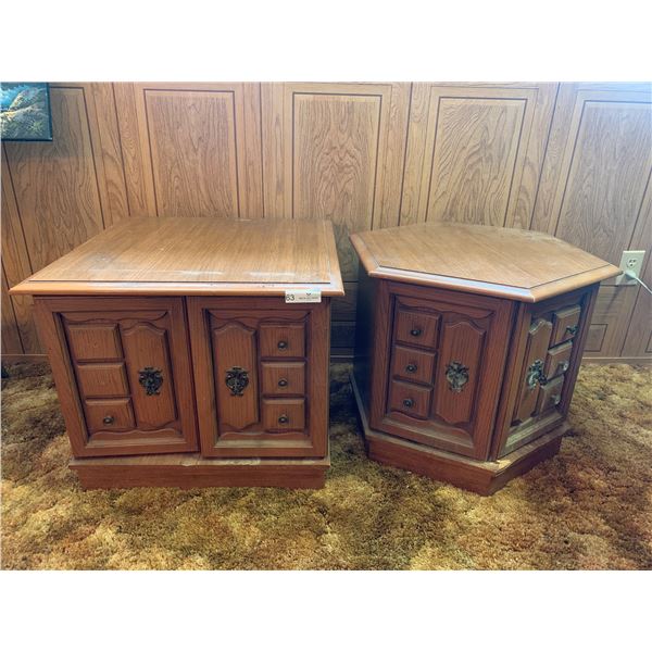 Pair of Vintage Wooden Side Tables 20H x Approx. 20W