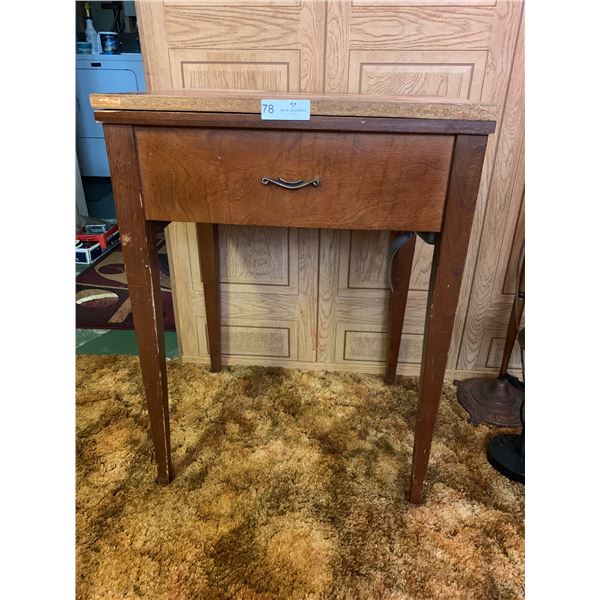 Vintage Wooden Sewing Desk 30T x 22W x 18D