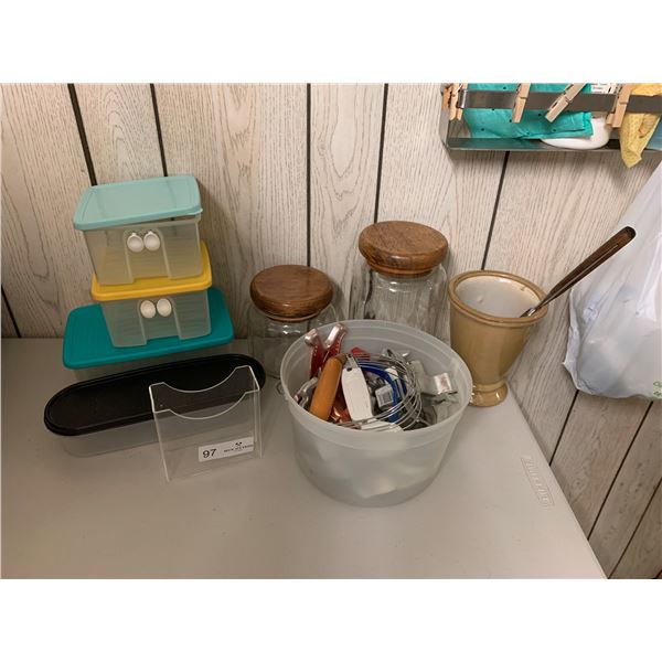 Tupperware, Cookie Cutters, and Containers