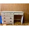 Image 1 : Vintage White Wooden Desk 48W x 17D x 30H