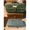 Image 1 : 3 Vintage Tackle Boxes: Small, Medium, Large