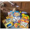 Image 1 : Tote of Assorted Baby Toys, Books and Baby Monitor
