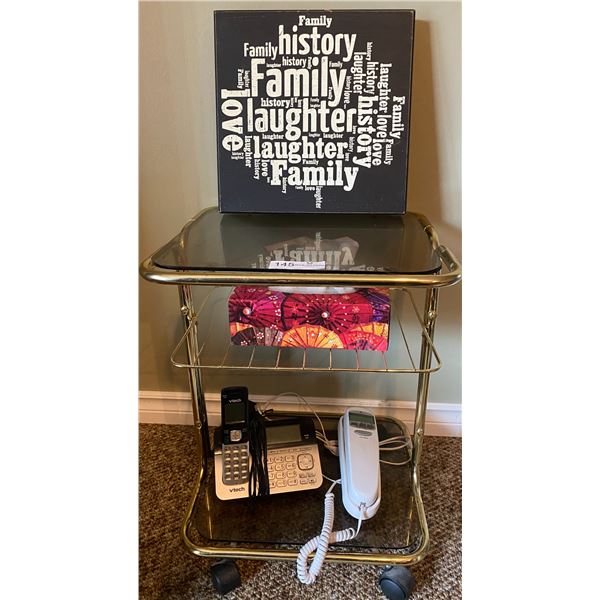 Vintage Brass Side Table, Home Phone & More
