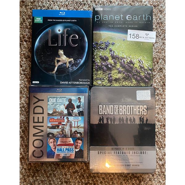 DVD Box Sets 4pcs -Includes Planet Earth Series and Life Series