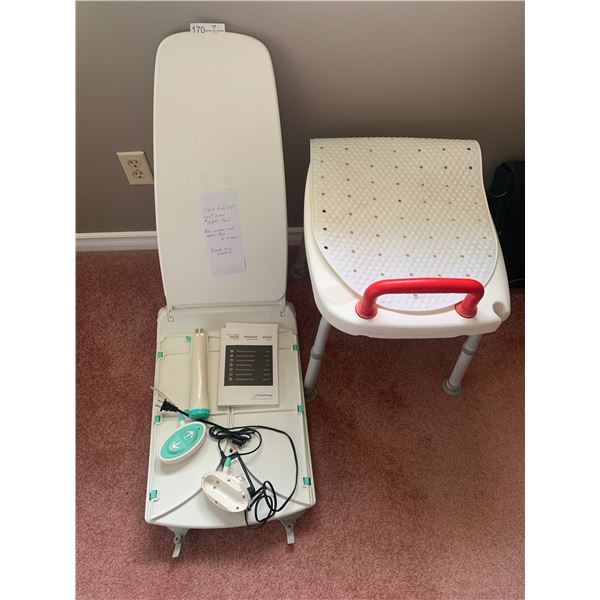 Neptune Reclining Bath Lift - Requires New Battery and Shower Chair and Slip Mat