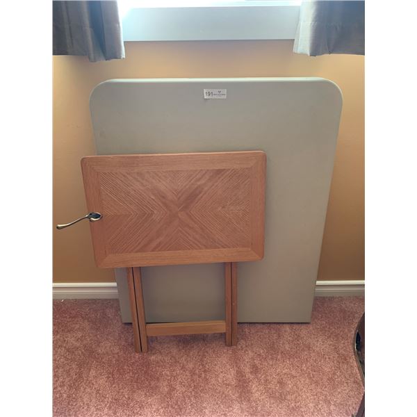 Folding Table 72L x 30W and Folding Side Table