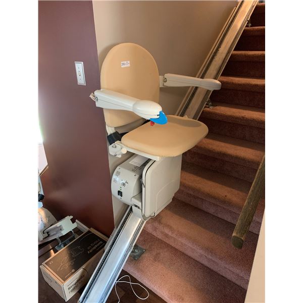 Handicare Simplicity Electric Chair Lift w/ 2 Remote Controls and Service Records