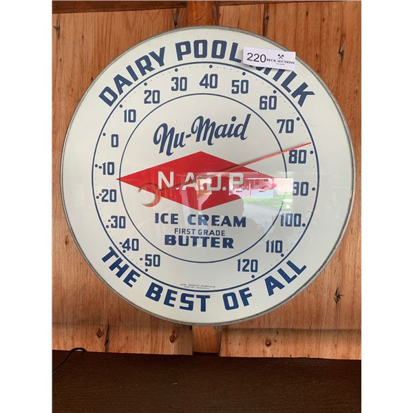Vintage Nu-Maid Dairy Pool Thermometer 16W