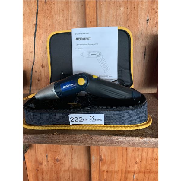 Mastercraft Cordless Screwdriver Model 54-2823-2