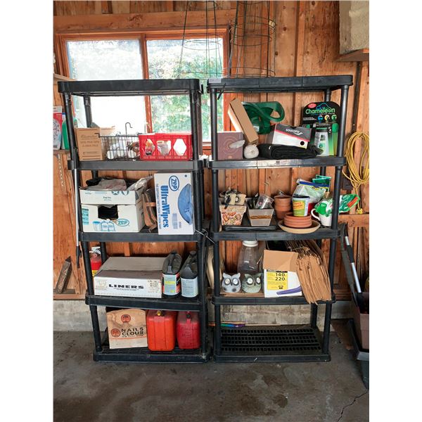 Pair of Black Plastic Shelves 72T x 13D - Contents NOT Included