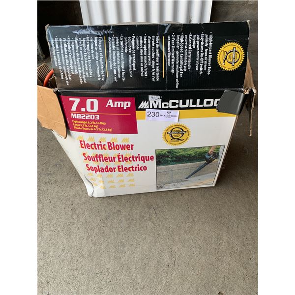 McCullough 7.0Amp Electric Blower Model MB2203