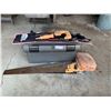 Image 1 : Assorted Saws, Toolbox and Knee Pads