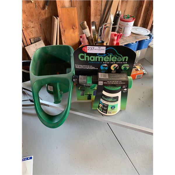 Fertilizer Speader and Sprayer and Assorted Garden Tools