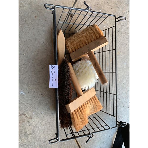 Assorted Brushes in Basket