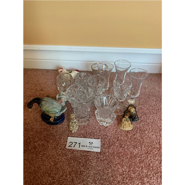 Assorted Shot Glasses and Figurines