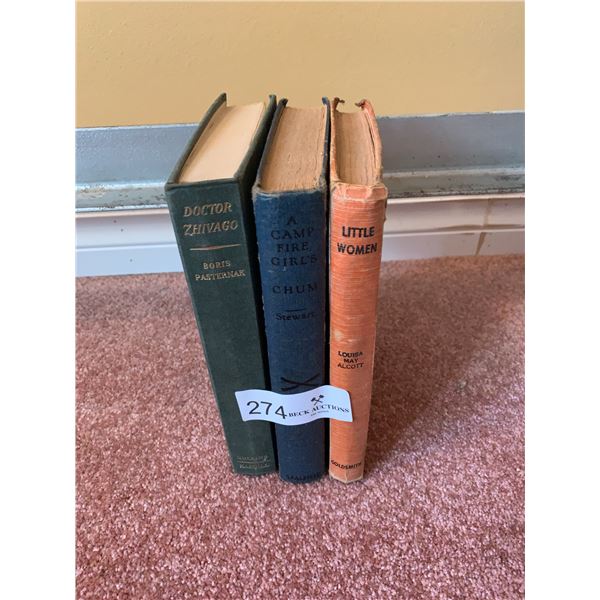 Lot of Vintage Books - Little Women, Dr. Zhivago - First Edition