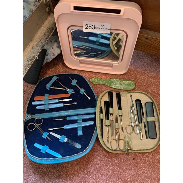 Vintage Manicure Sets, Mirror & More